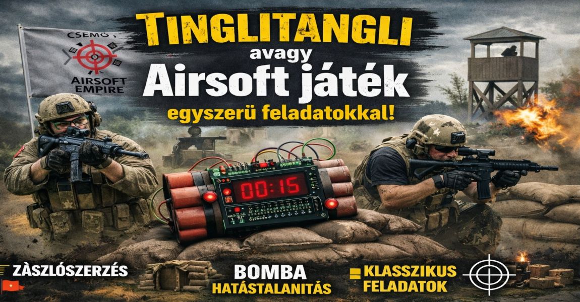Tinglitangli Airsoft játék egyszerű feladatokkal